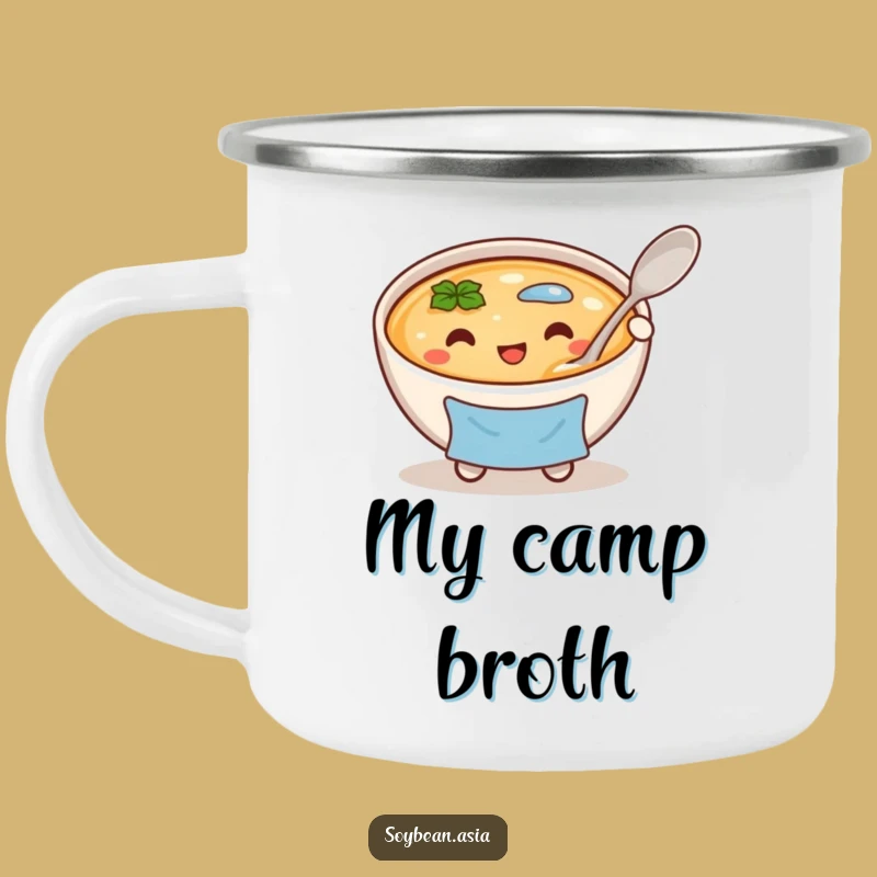 Funny Miso Soup Chef Camping Mug: Enjoy Campfire Meals with a Smile