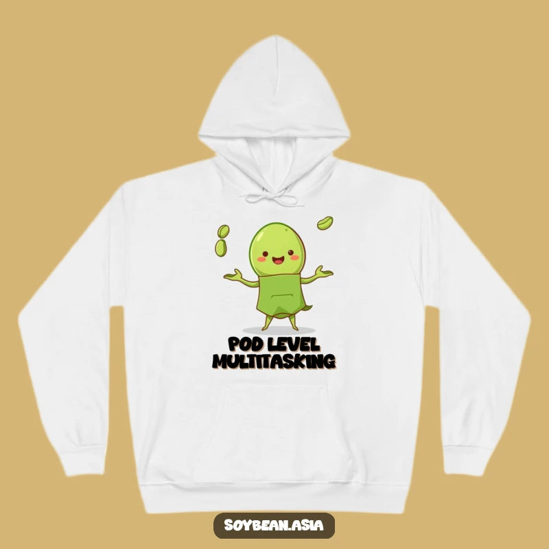 Cozy Funny Edamame Juggler Hoodie: Stay Warm with Culinary Wit